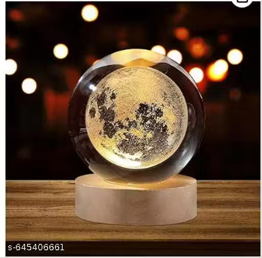 3D Moon Crystal Ball Night Lamp