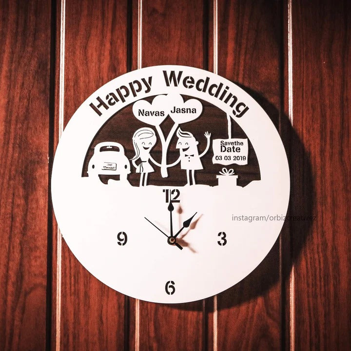 Happy Wedding Clock