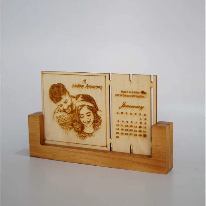 Wooden Engraved Anniversary