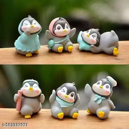 6 Pcs Penguin Miniature Set