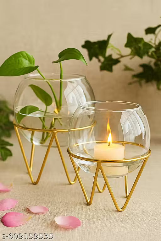 Glass Candle Holder