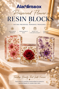 Preserved Flower Resin Block