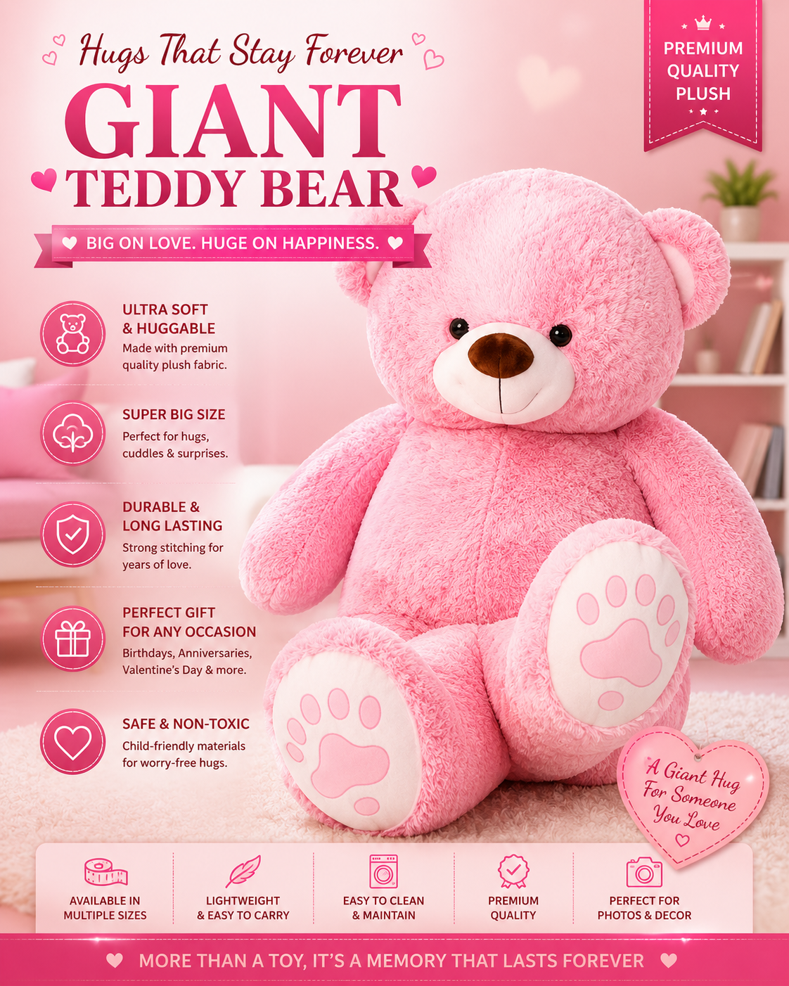 2 Feet Giant Teddy Bear