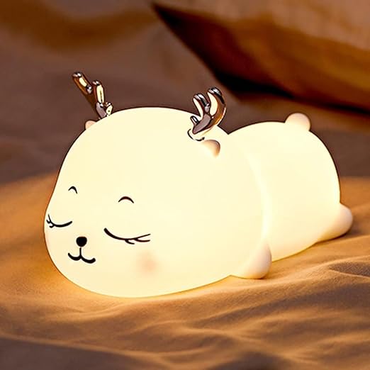 Cute Cat Touch Silicone Night Lamp – 7-Color LED Light, USB Rechargeable Multicolor Night Light for Kids Bedroom, Romantic Decor, Valentine Day Gift, Love Gift for Her, Couple Gift