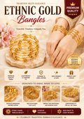 Ethnic Gold Bangles Set