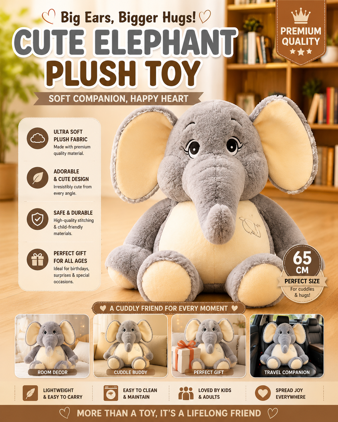 Giant Elephant Plush Toy