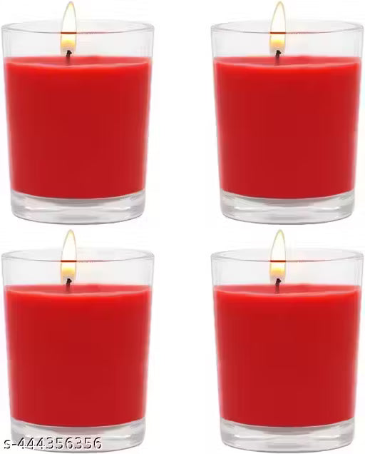 Set of 4 Red Votive Candles