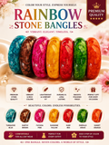 Rainbow Stone Bangles Set