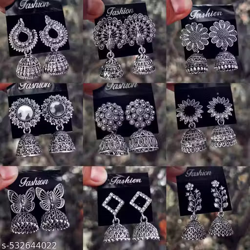 Fashionable Oxides Jumkha Earrings