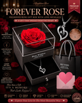 Forever Rose Gift Box with Love Necklace