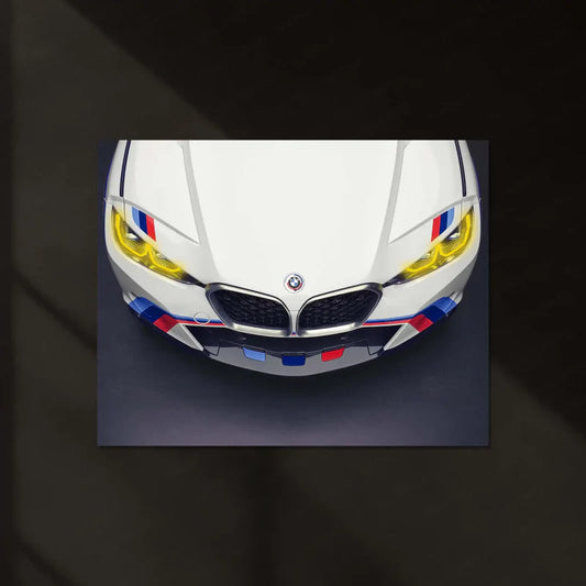 BMW 3.0 CSL Neon LED Metal Poster | The Batmobile Legend | Heritage Racing Glow Frame