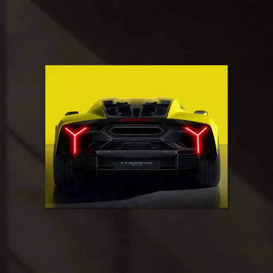 Lamborghini Fenomeno Neon Poster – Hypercar 2025 Edition Neon LED Metal Frame | Luxury Car Wall Art