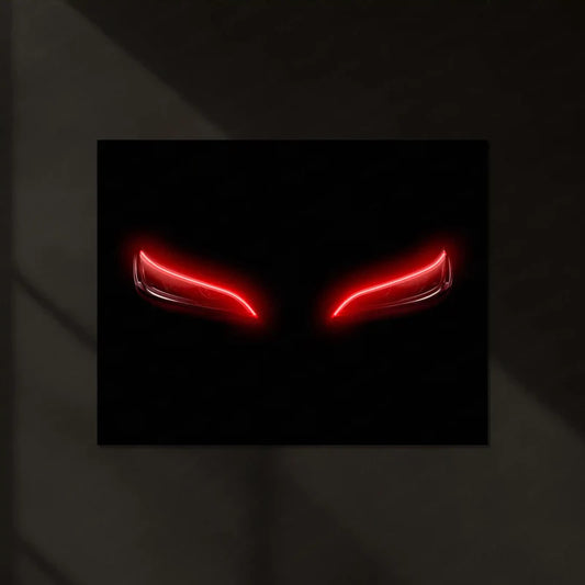 Mercedes CLS Neon LED Metal Poster | Luxury Coupe Night Edition | AMG Glow Wall Art