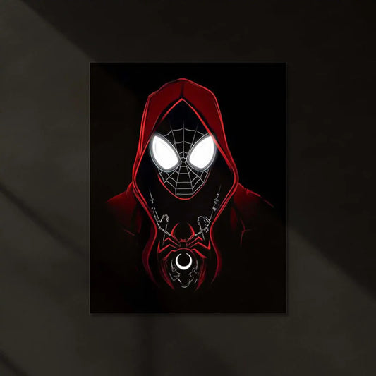 Miles Morales Spider-Man Neon Poster – Into the Spider-Verse Glow Art Neon LED Metal Frame | Marvel Wall Décor