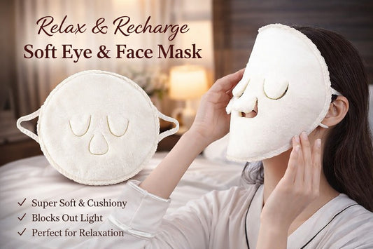 White Face Towel for Hot and Cold Compress Thickened Coral Fleece Facial Towel with Ear Loops Reusable Skin Care Tool for Salon Spa Home Beauty Use