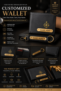 Personalized Men's Wallet & Keychain Gift Set