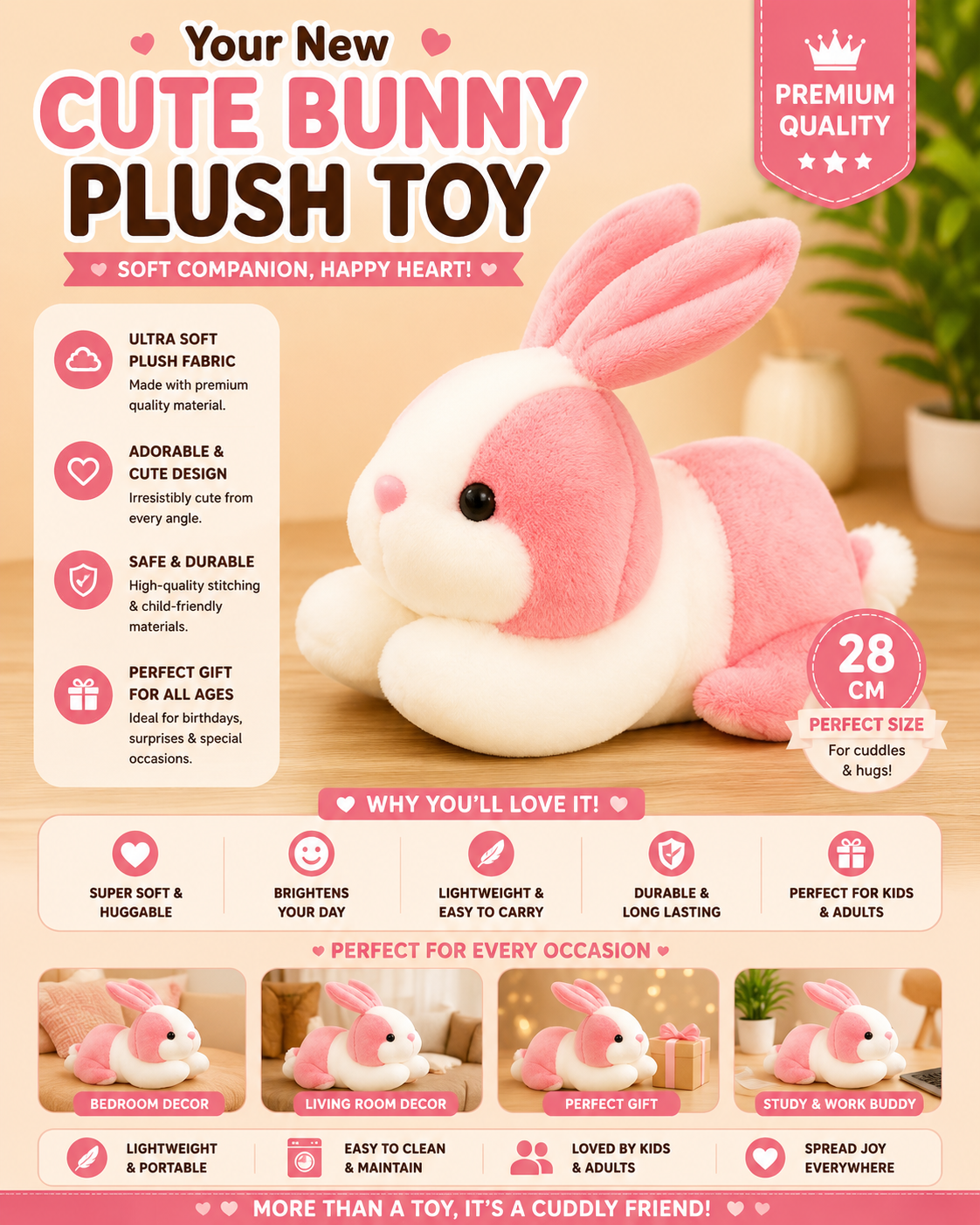 Cute Bunny Plush Toy