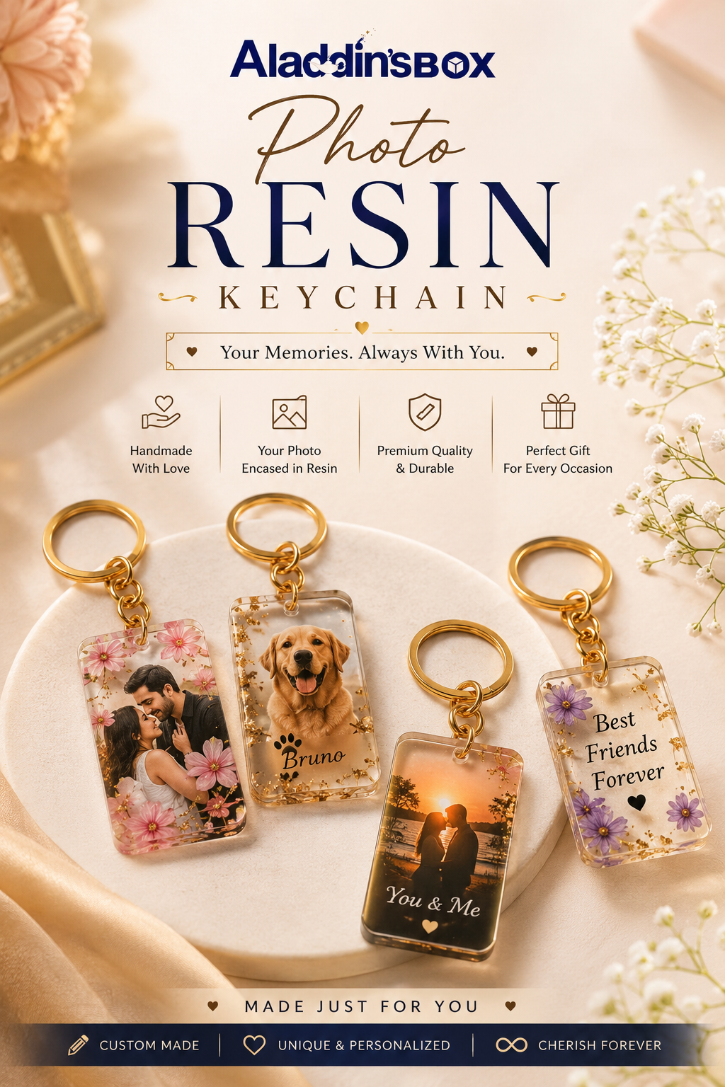 Personalized Photo Resin Keychain