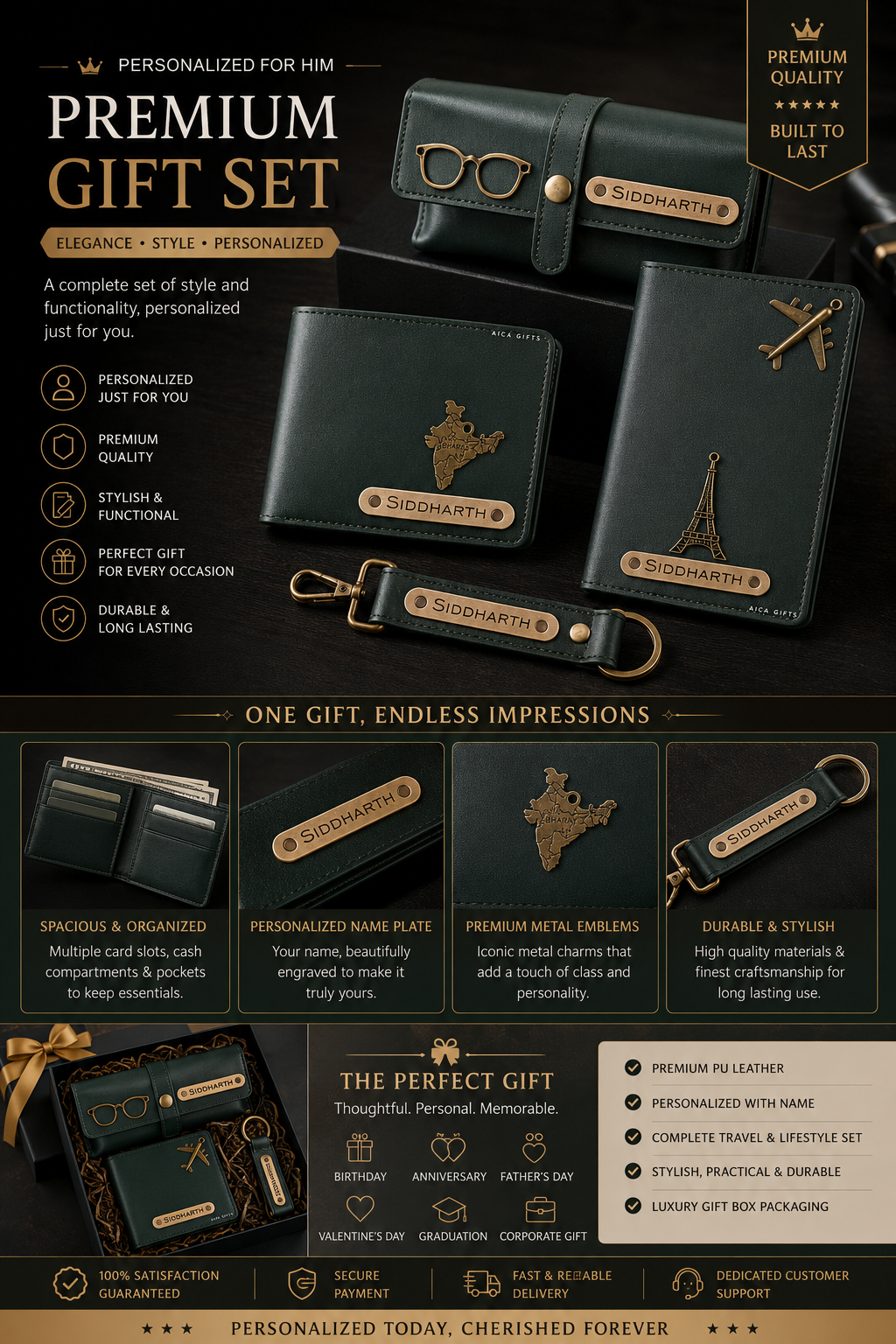 Personalized Premium Men's Gift Set