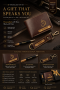 Personalized Premium Men's Gift Set (Wallet + Pen + Keychain)