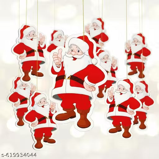 Hanging Santa for Christmas Party Decoration Pack of 10