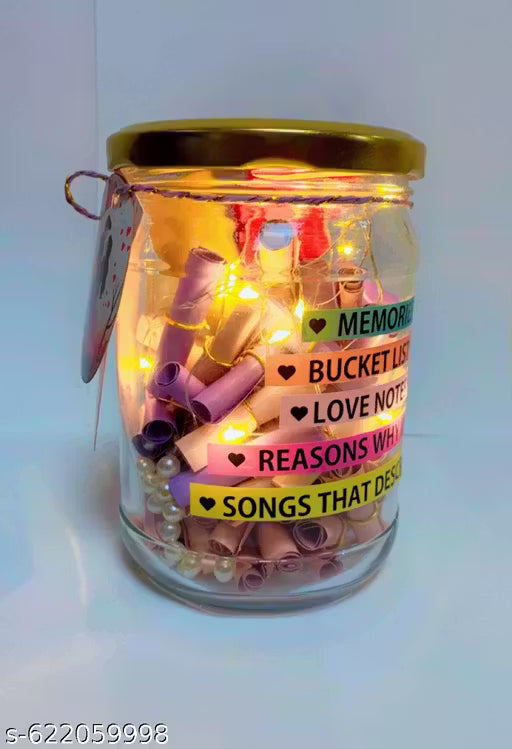 Reasons Why I Love You Message Bottle With light Handmade