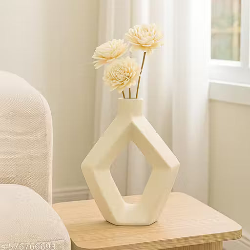 Decorative Hexa Shaped Ceramic Vase