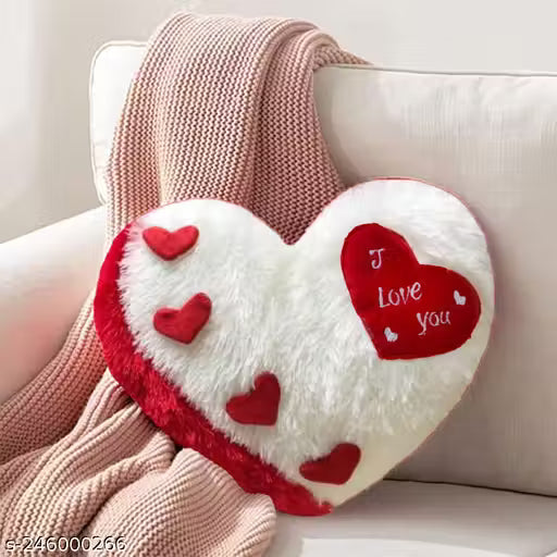 Heart Cushion White Pillow