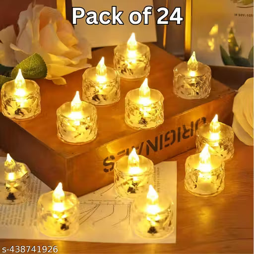 Pack of 24 LED Crystal Candle