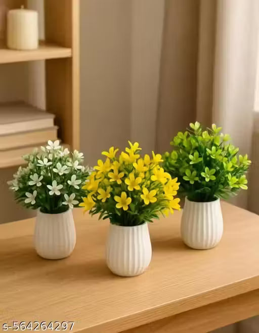 Artificial Flower Multicolor With Pot