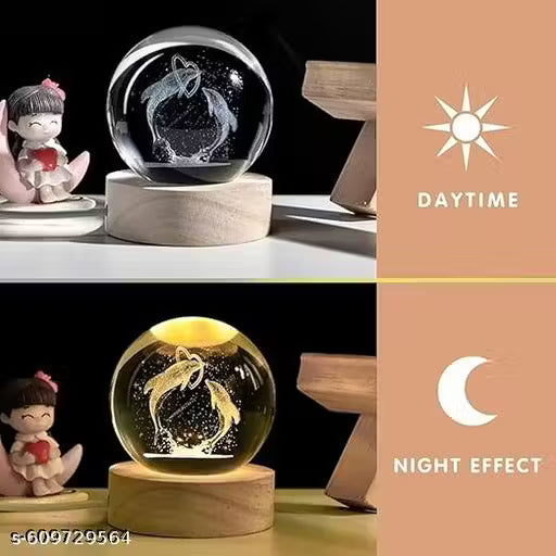 3D Galaxys Crystals Ball Night Light