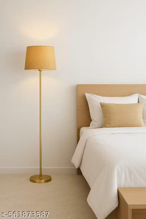 Standing Modern Gold Beige Lampshade
